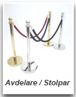 Avdelare/Stolpar med rep/band